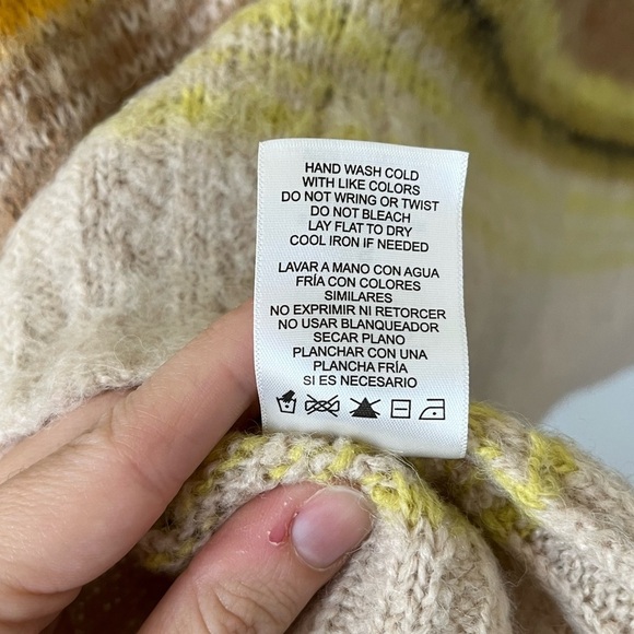 Every Fuzzy Vintage Stripe Crew Neck Long Sleeve Sweater in Women's Size S - Picture 10 of 13